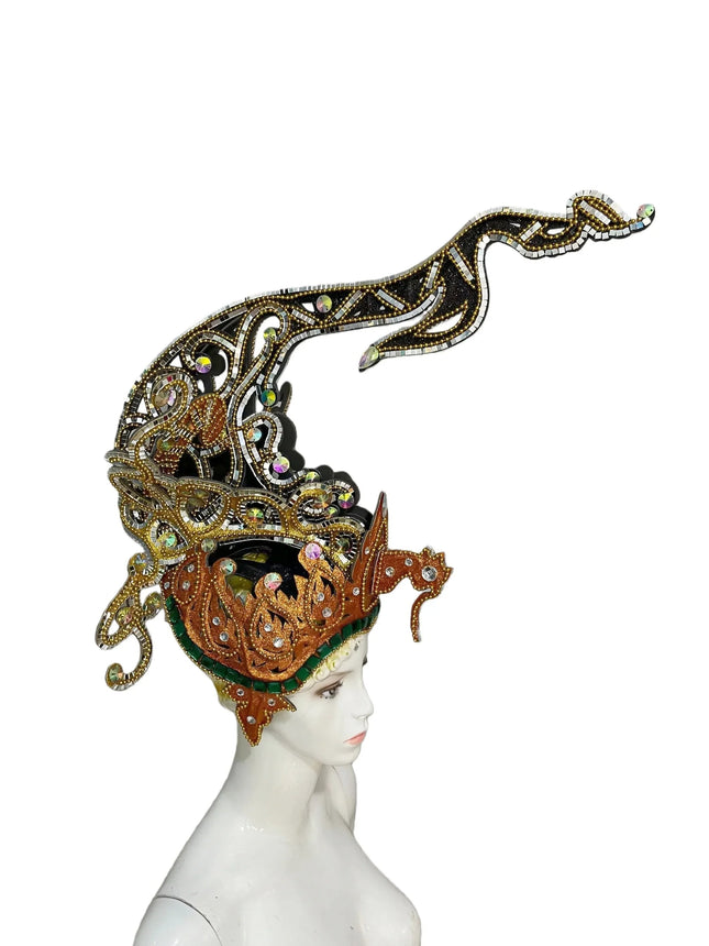 The Stardust Luminary – Premium Feathered Carnival & Samba Halo Headdress