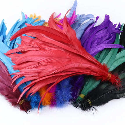 100PCS Natural Rooster Tail Feathers (25-40CM)