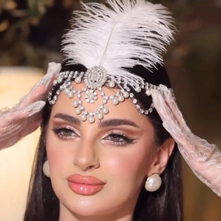 Ostrich Feather Headband Hair Accessory