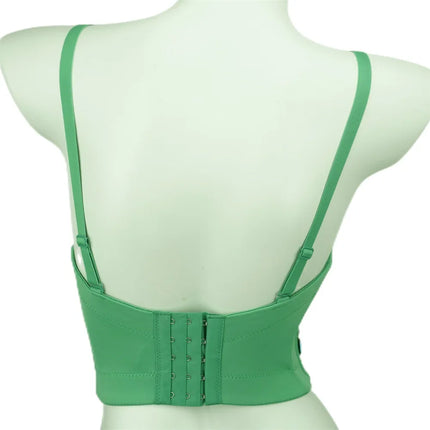The Stardust Prism Siren – Glitter Crystal Bustier Corset Crop Top