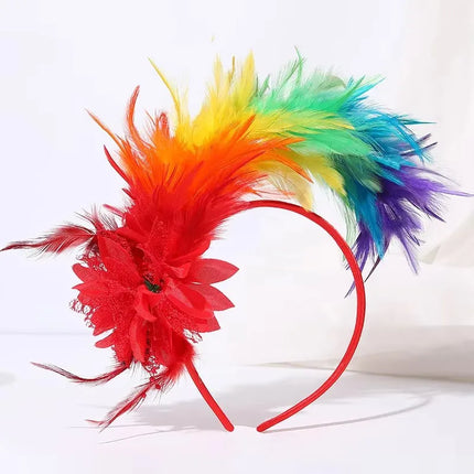 Ostrich Feather Fascinator Headband