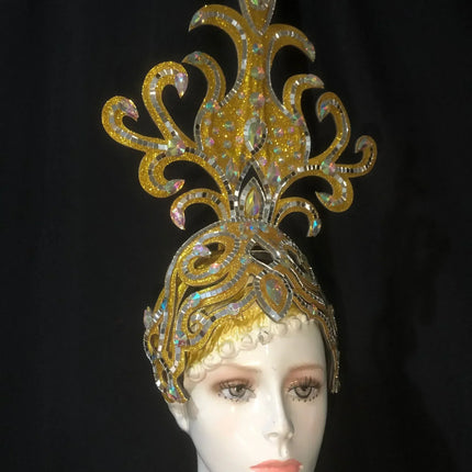 The Stardust Wings of Radiance – Deluxe Feathered Samba & Carnival Crown