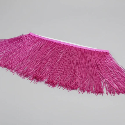 Long Glass Rhinestone Beaded Fringe Trim