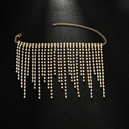 Rhinestone Fringe Tassel Ankle Chains