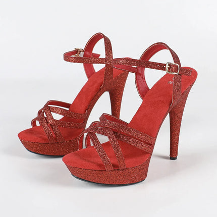 The Stardust Catwalk Stiletto – Luxury Rhinestone Platform Sandals
