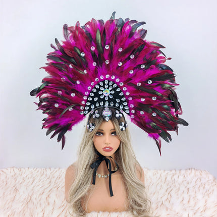Luxury Party Feather Headdress & Carnival Designer Cosplay Crown