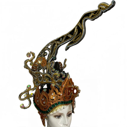 The Stardust Luminary – Premium Feathered Carnival & Samba Halo Headdress