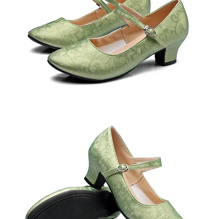The Stardust Blossom Chinoiserie Dance Pump – Vintage Latin & Cabaret Heel