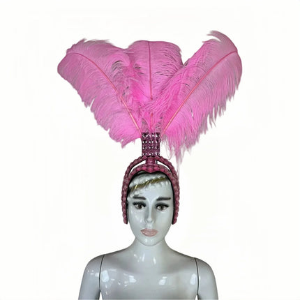 The Stardust Azure Sovereign – Royal Blue Feather Samba Carnival Headdress