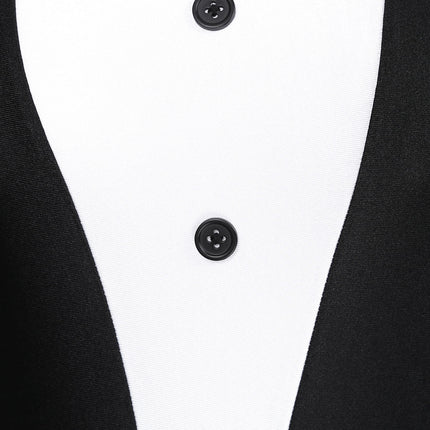 The Stardust Showgirl Tuxedo Leotard Dress – Luxury Long Sleeve Latin Dance & Stage Wear