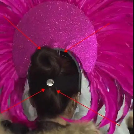 The Stardust Azure Sovereign – Royal Blue Feather Samba Carnival Headdress