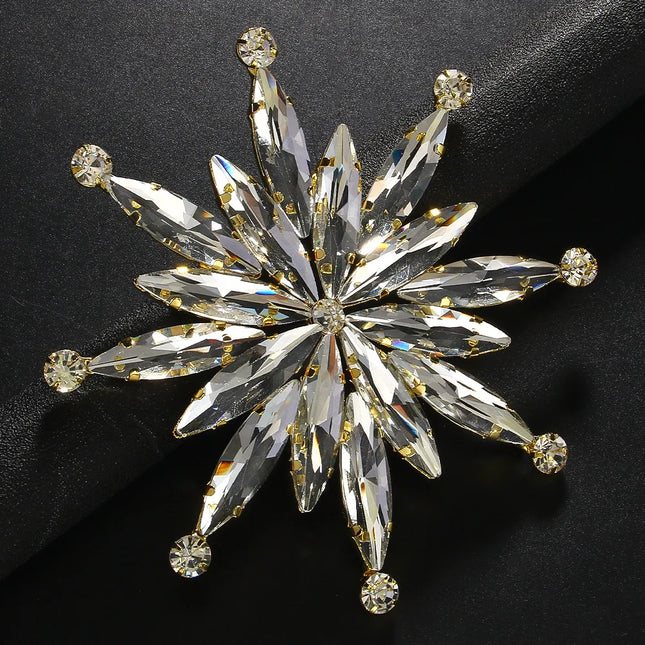 Large Luxury Rhinestone Star Brooch