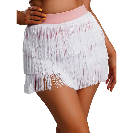 The Stardust Havana Fringe Skirt – High-Waist Tiered Tassel Performance Skirt