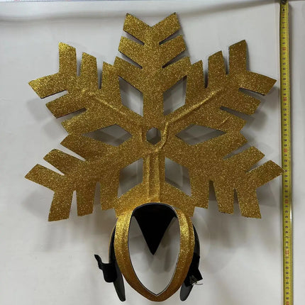 The Stardust Dionysia – Gold Snowflake Starburst Carnival & Masque Ball Crown