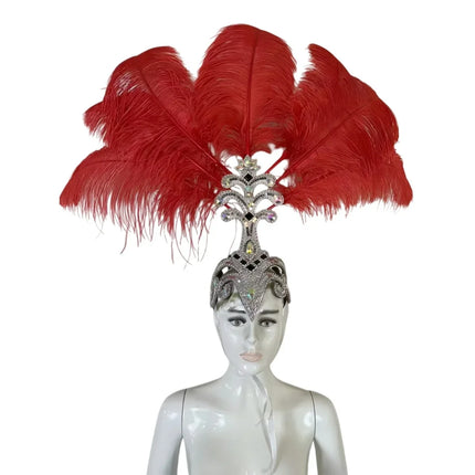 The Stardust Samba Queen – Premium Feathers & Rhinestones Carnival Headdress
