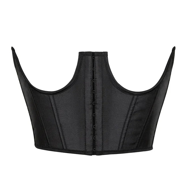 Gothic Underbust Corset Top Strapped Curve Shaper Punk Slimming Waist Belt