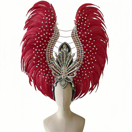 The Stardust Aurora Feather Headdress – Light Purple Cabaret & Carnival Crown