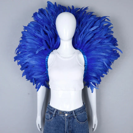 Festival Carnival Feather Shoulder Shawl