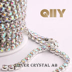 Silver Crystal AB / SS28-6mm / 1Yard-Pack