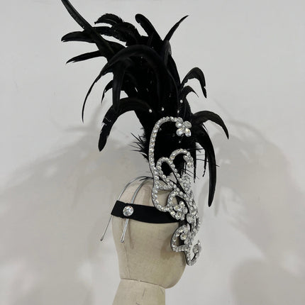 The Stardust Empress – Deluxe Feathered Samba & Carnival Crown