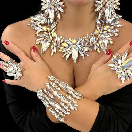 Crystal Cuff Bangle Bracelet