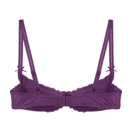 Lace Underwire Half-Cup Push-Up Bra