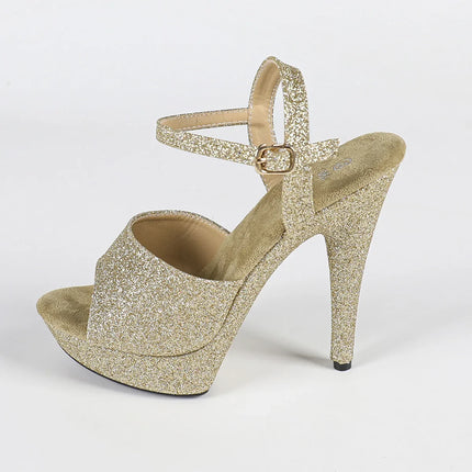 The Stardust Velvet Siren Stiletto – Luxury 13cm Platform Sandal