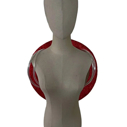 Rhinestone-Embellished Feather Backpiece Frame with Harness
