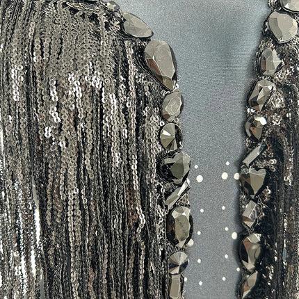 Crystal Sequin Tassel Bodysuit Dance Performance Stage Costume Leotard