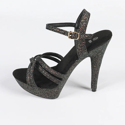The Stardust Catwalk Stiletto – Luxury Rhinestone Platform Sandals