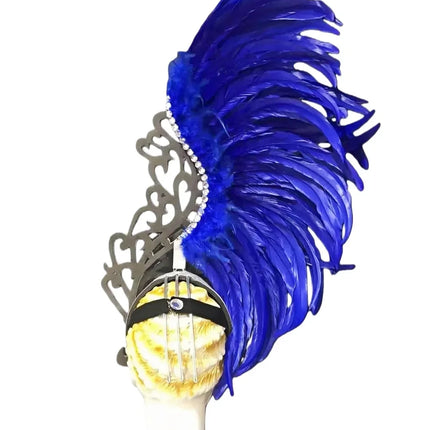 The Stardust Sovereign – Majestic Feathered Samba Carnival Headdress