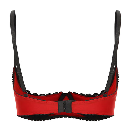 Lace Underwire Half-Cup Balconette Bra