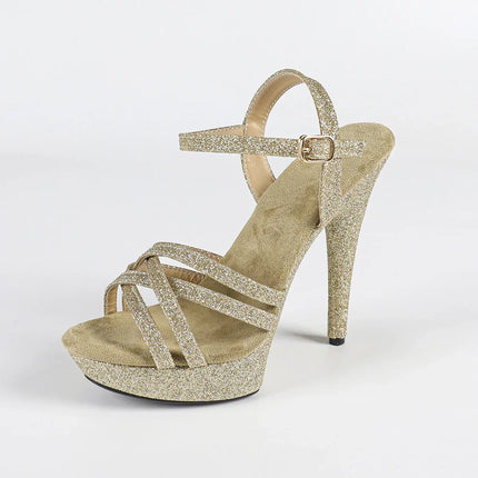 The Stardust Catwalk Stiletto – Luxury Rhinestone Platform Sandals