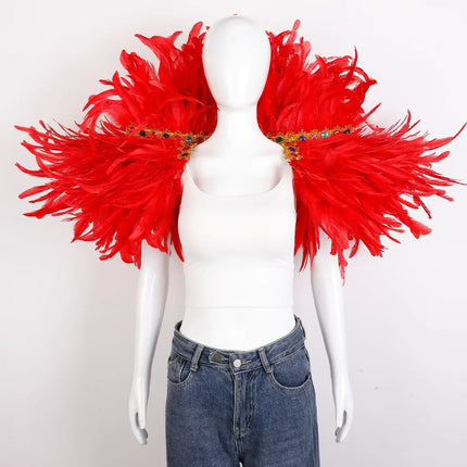 Festival Carnival Feather Shawl
