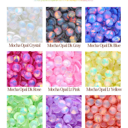 SS6-SS30 Mocha Opal Coral Reef Flatback Glass Non-Hotfix Rhinestones