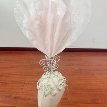 The Stardust Empress Blossom – Deluxe Crystal & Feather Carnival Headpiece Hair Jewelry