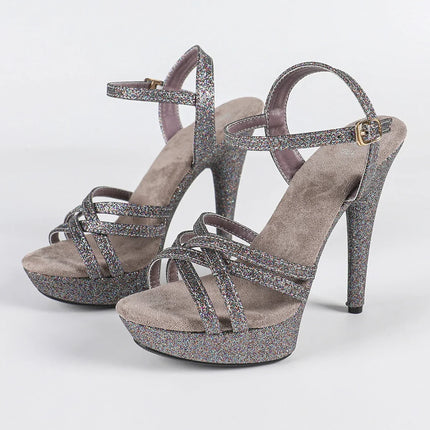 The Stardust Catwalk Stiletto – Luxury Rhinestone Platform Sandals