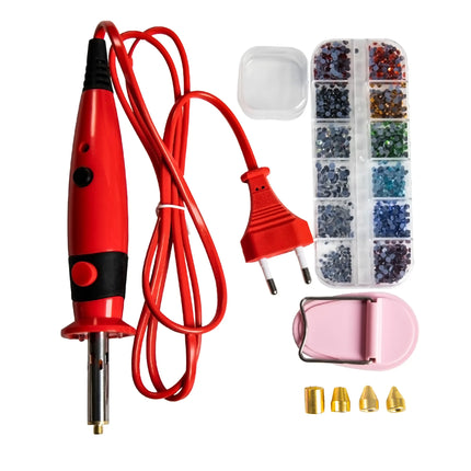 Fast-Heated Hotfix Rhinestone Applicator Wand Tool Kit
