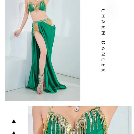 The Stardust Oasis 4-Piece Ensemble – Luxury Belly Dance Performance Suit