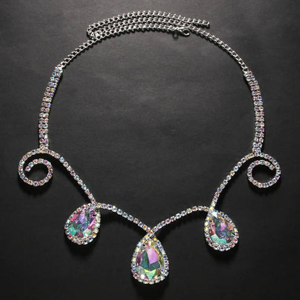 Rhinestone Drop Head Chain Headpiece