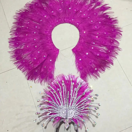 The Stardust Mirage – Premium Mohawk Feather Samba Carnival Headdress