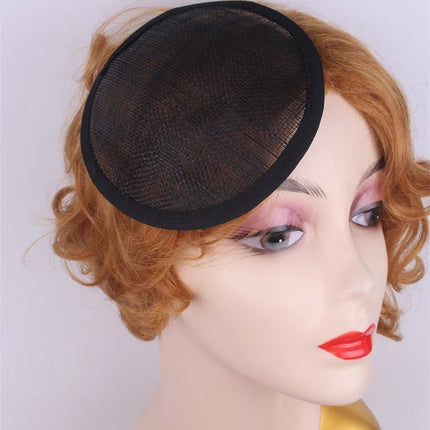 13cm Round & Teardrop Sinamay Fascinator Base DIY Millinery Headpiece Mold