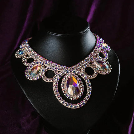 AB Rhinestone Pendant Necklace