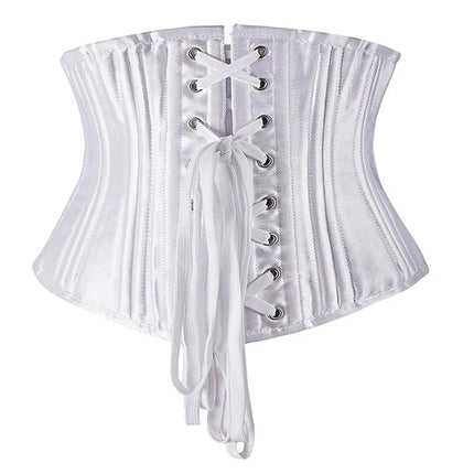 24 Steel Bone Underbust Corset Heavy Duty Waist Trainer Cincher Bustier