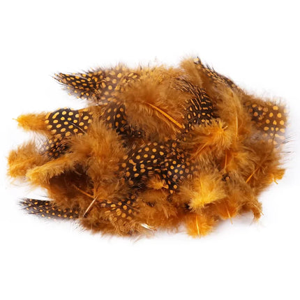 Natural Spotted Guinea Fowl Feathers 100PC