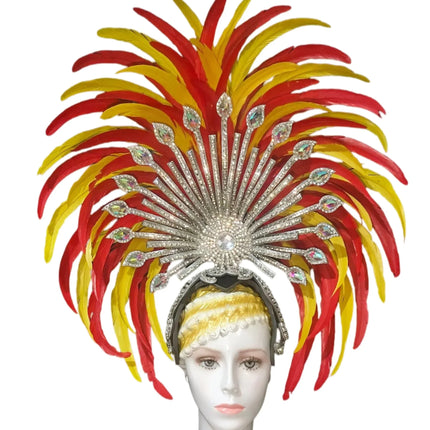 The Stardust Sovereign – Majestic Feathered Samba Carnival Headdress