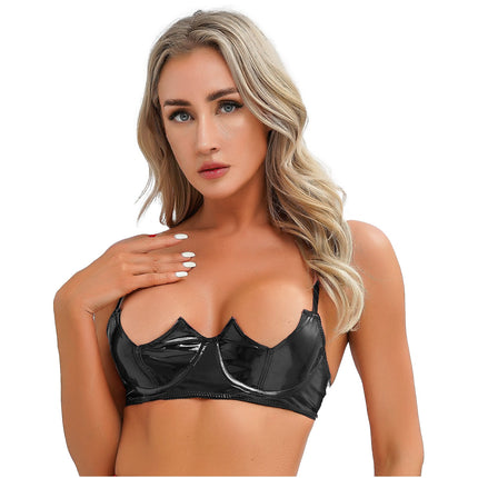 V-Notch Underwired Open Chest Bra Top