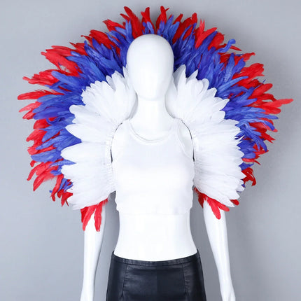 Festival Carnival Feather Shoulder Shawl