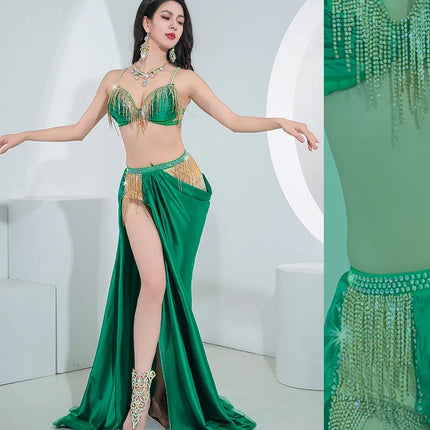 The Stardust Oasis 4-Piece Ensemble – Luxury Belly Dance Performance Suit