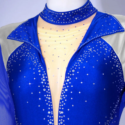 Women's Figure Skating Performance Bodysuit & Rhinestone Mesh Leotard